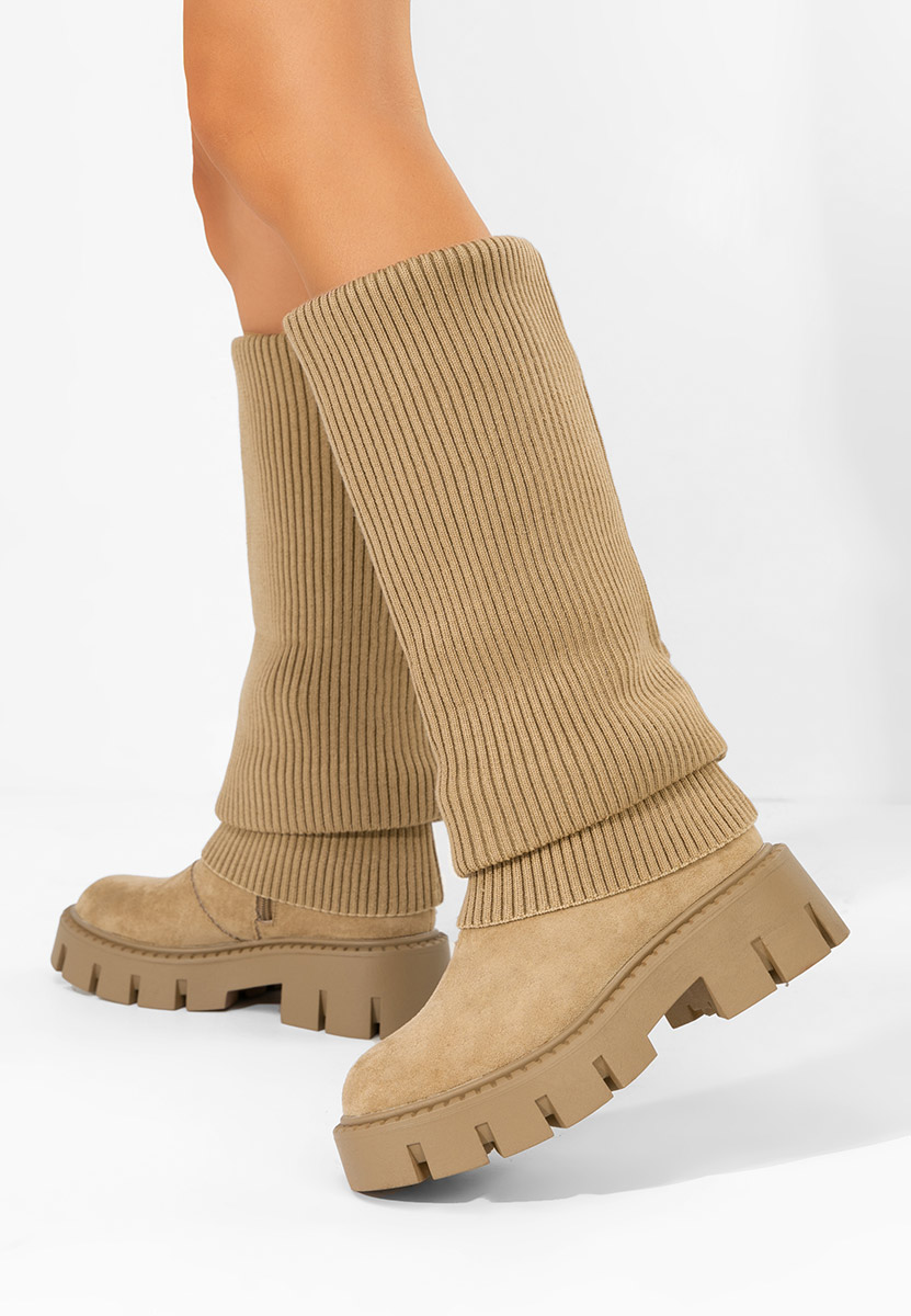 Khaki dámské kozačky Michelina