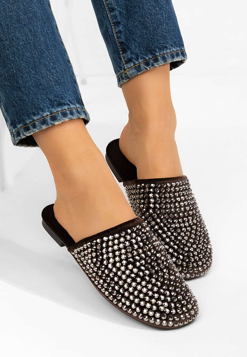 Hnedé pantofle dámské Sirina