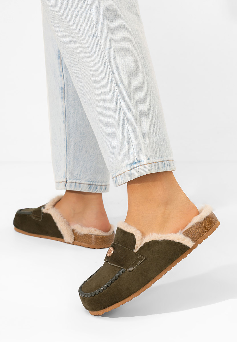 Zelené dámské dřeváky Mirania