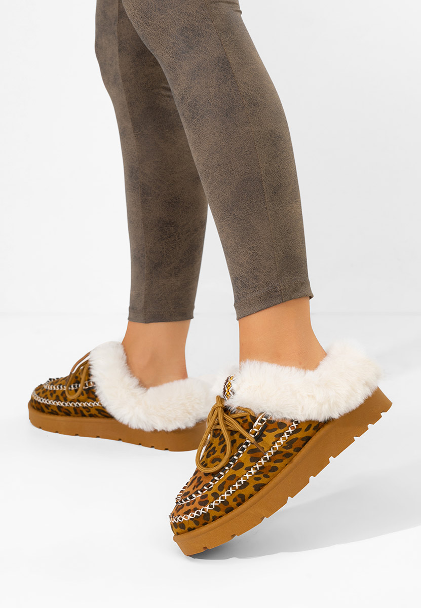Leopardí dámské dřeváky Leainia V2