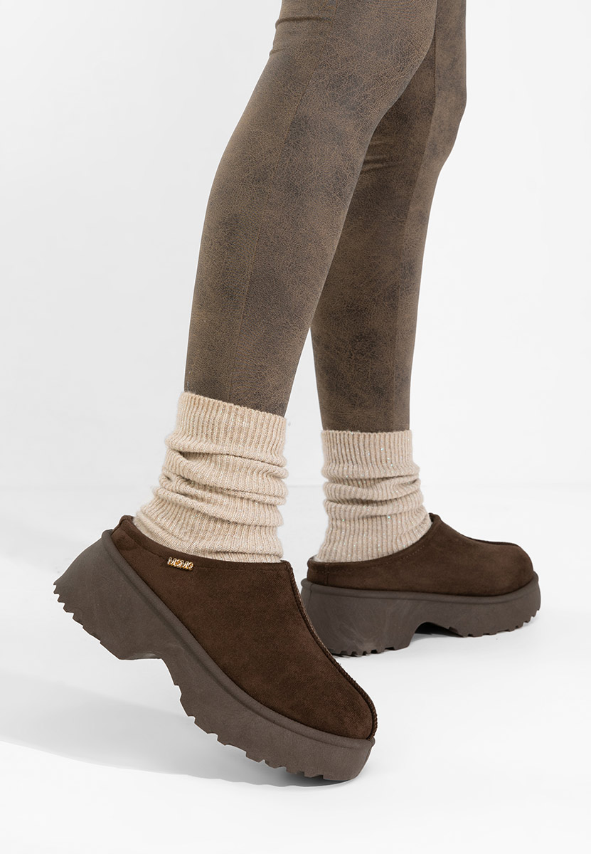 Hnedé dámské dřeváky Veyra V2