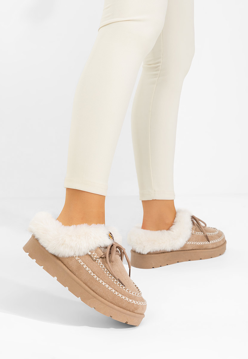 Khaki dámské dřeváky Leainia V2