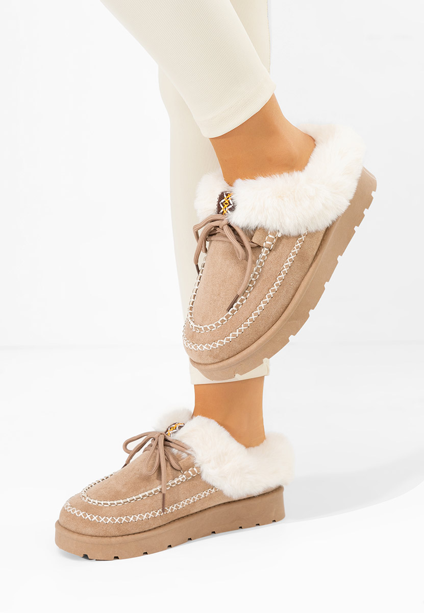 Khaki dámské dřeváky Leainia V2