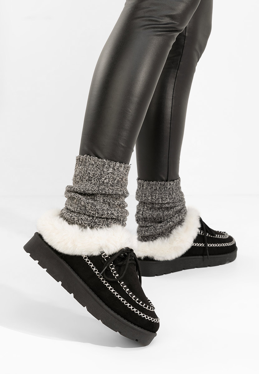 Černé dámské dřeváky Leainia V2