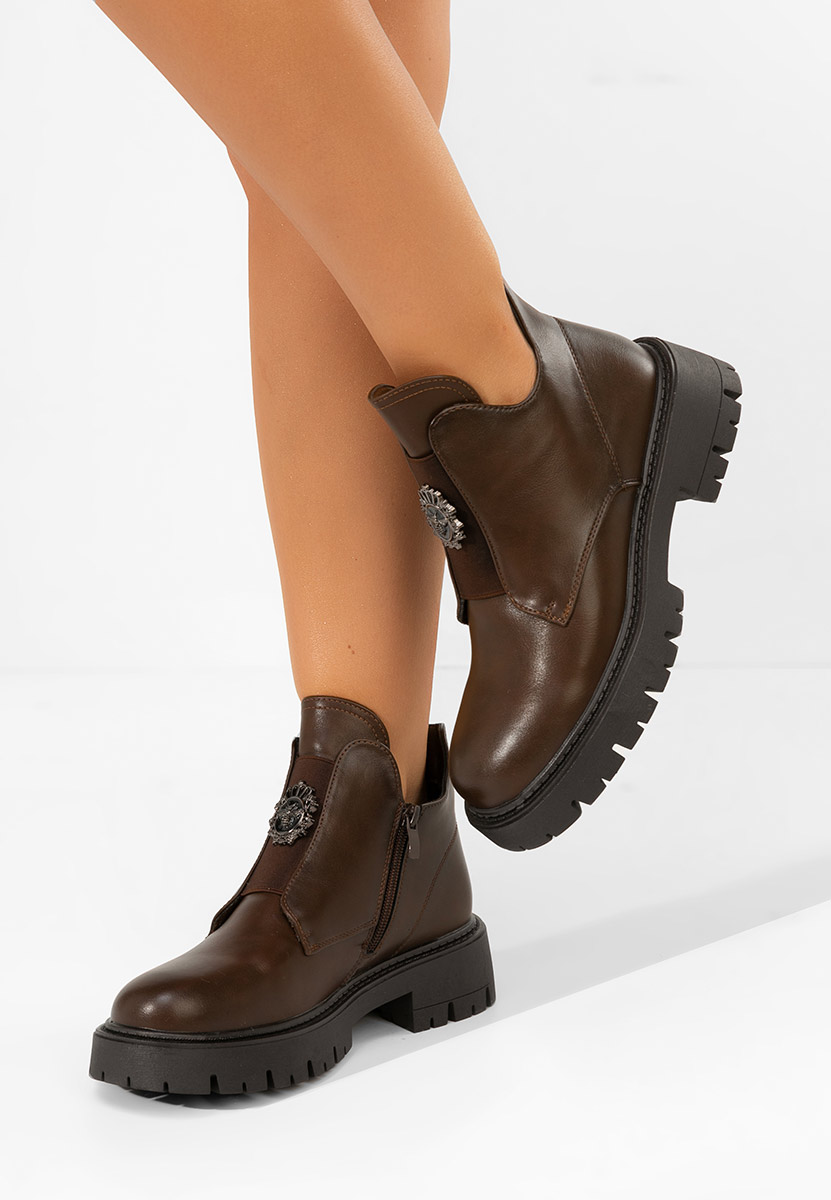 Hnedé dámské kotníková obuv Daviria