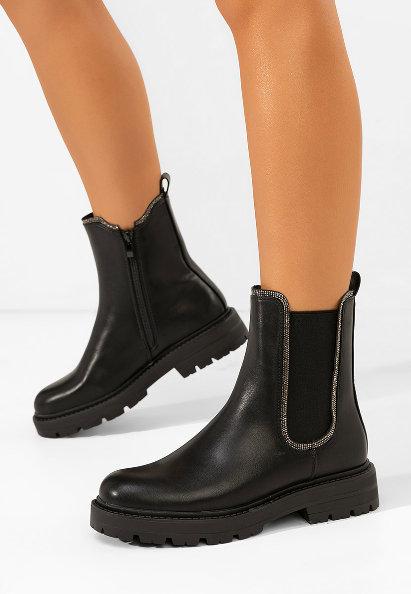 Černé dámské chelsea boty Brisaya