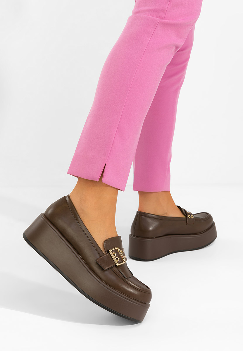 Hnedé mokasíny na platformě Magie Hnedé mokasíny na platformě Magie