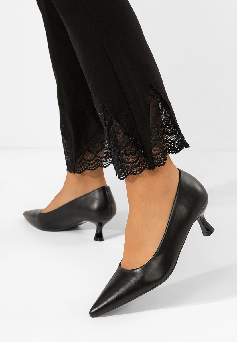 Limetkové lodičky na nízkém podpatku Gra negri