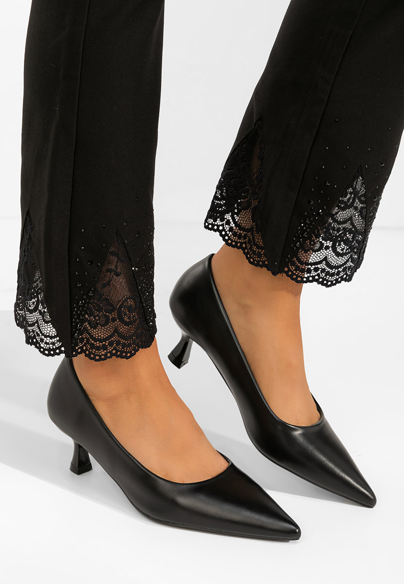 Limetkové lodičky na nízkém podpatku Gra negri