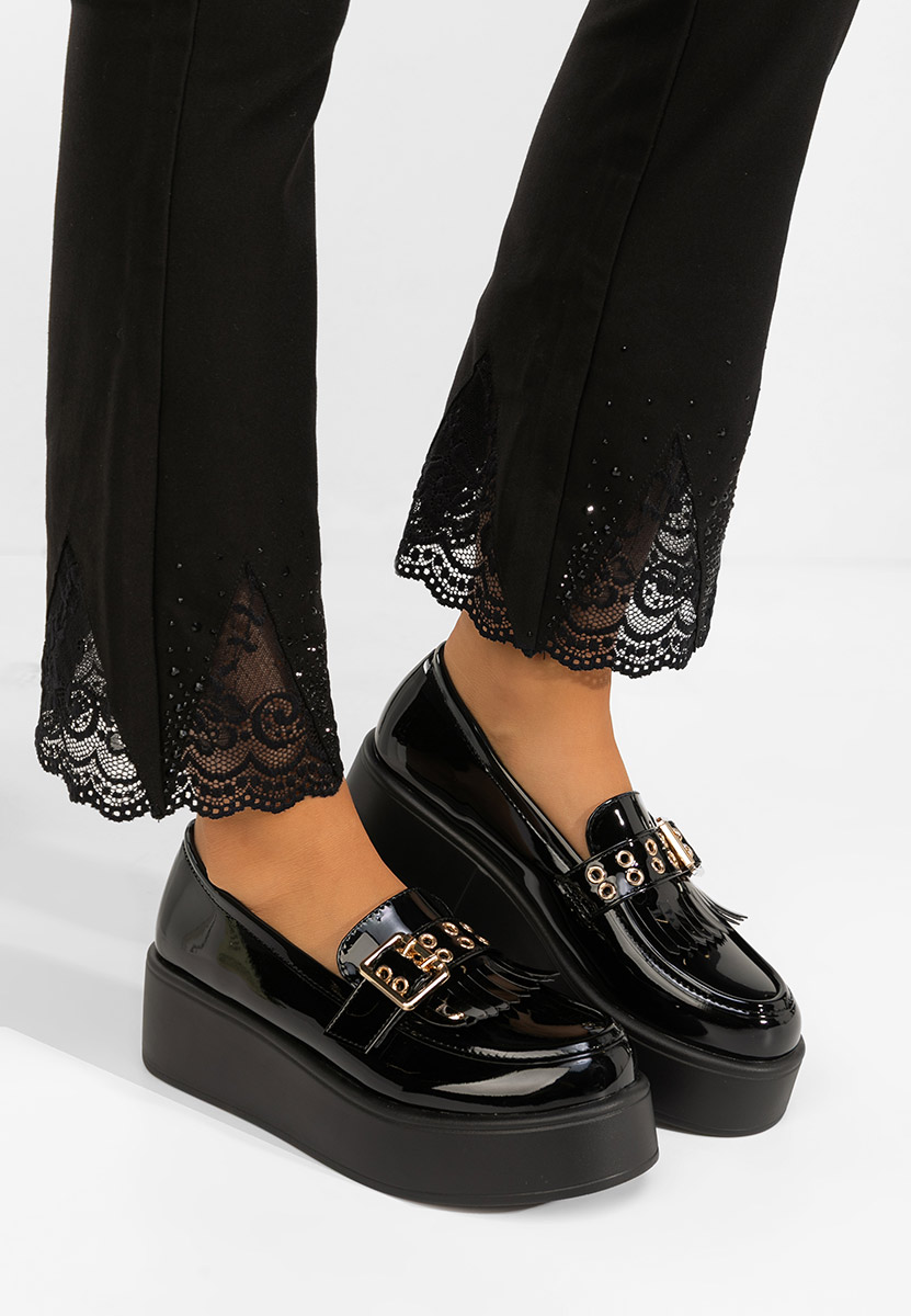 Černé mokasíny na platformě Magie V2 Černé mokasíny na platformě Magie V2