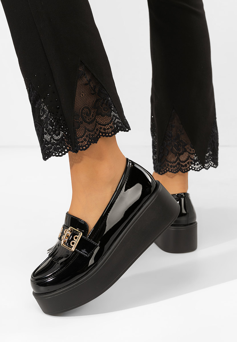 Černé mokasíny na platformě Magie V2 Černé mokasíny na platformě Magie V2