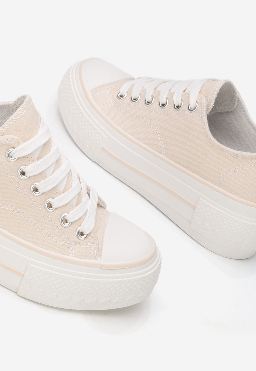 Béžové tenisky na platformě Antio