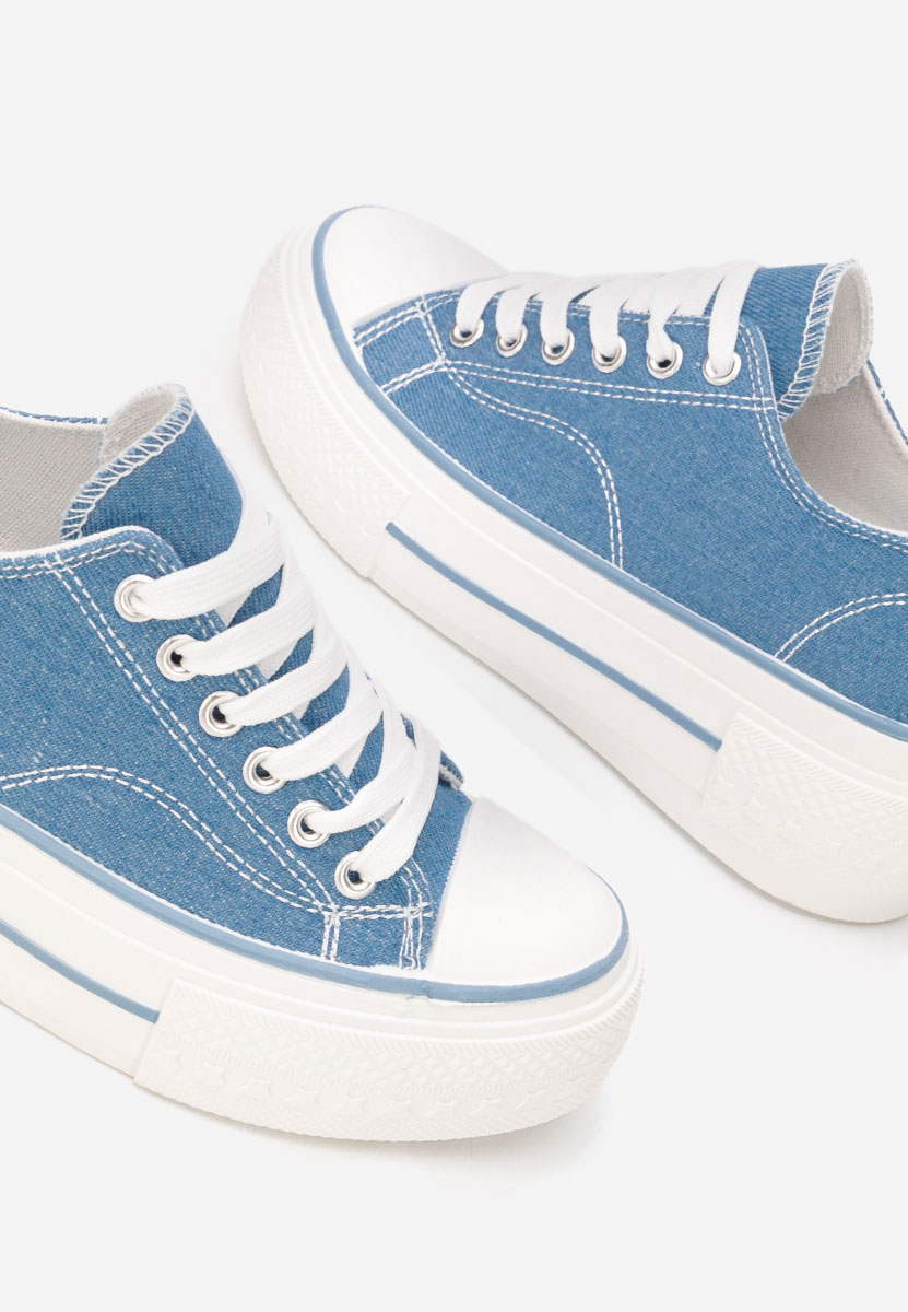 Denim tenisky na platformě Antio