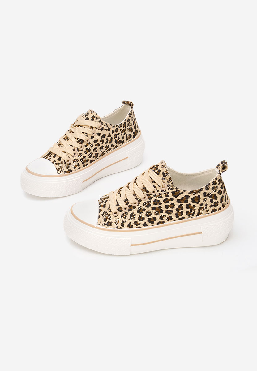 Animal print tenisky na platformě Antio