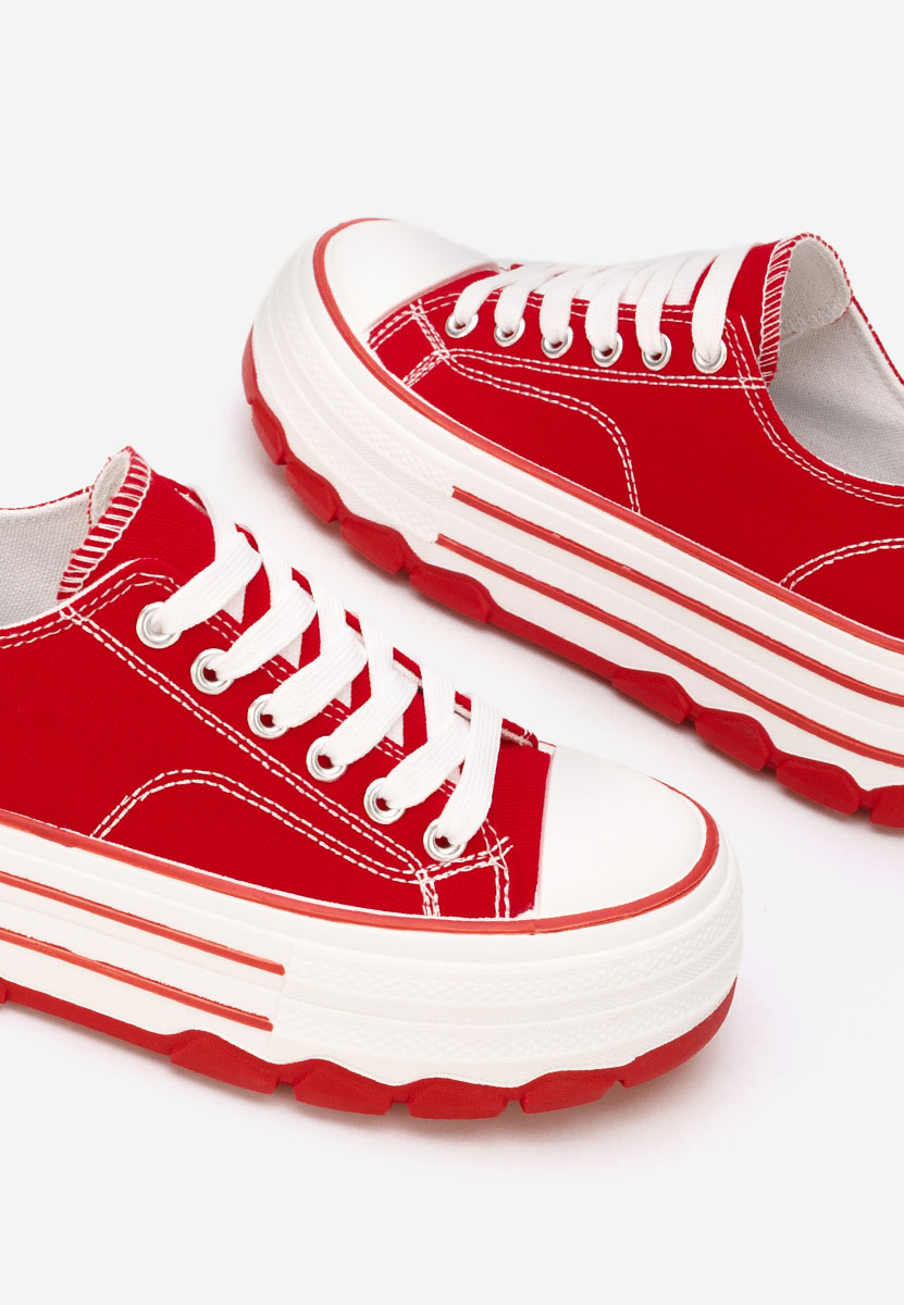 Červené tenisky na platformě Zenoria