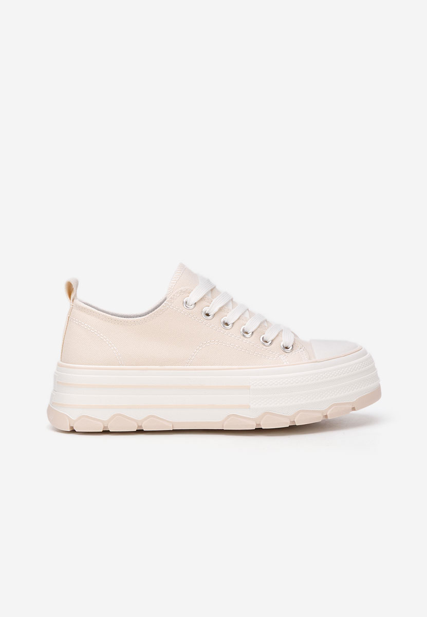 Béžové tenisky na platformě Zenoria