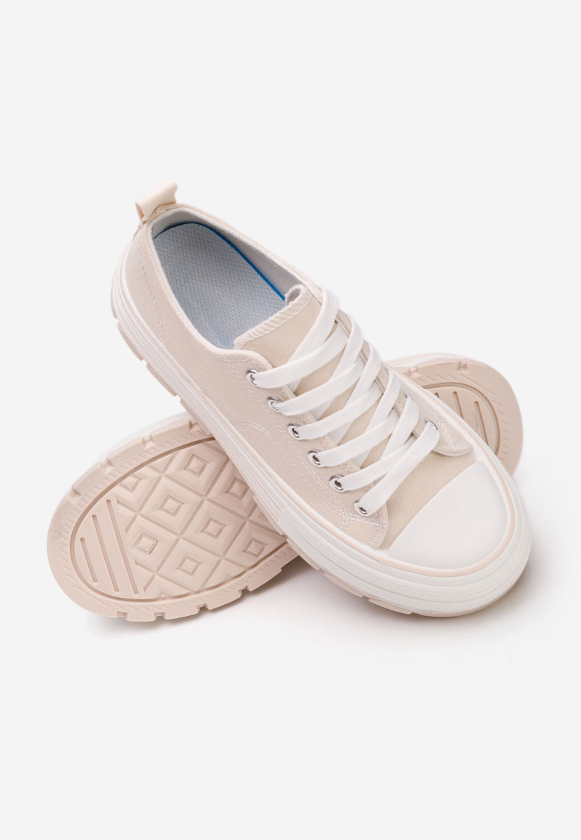 Béžové tenisky na platformě Zenoria