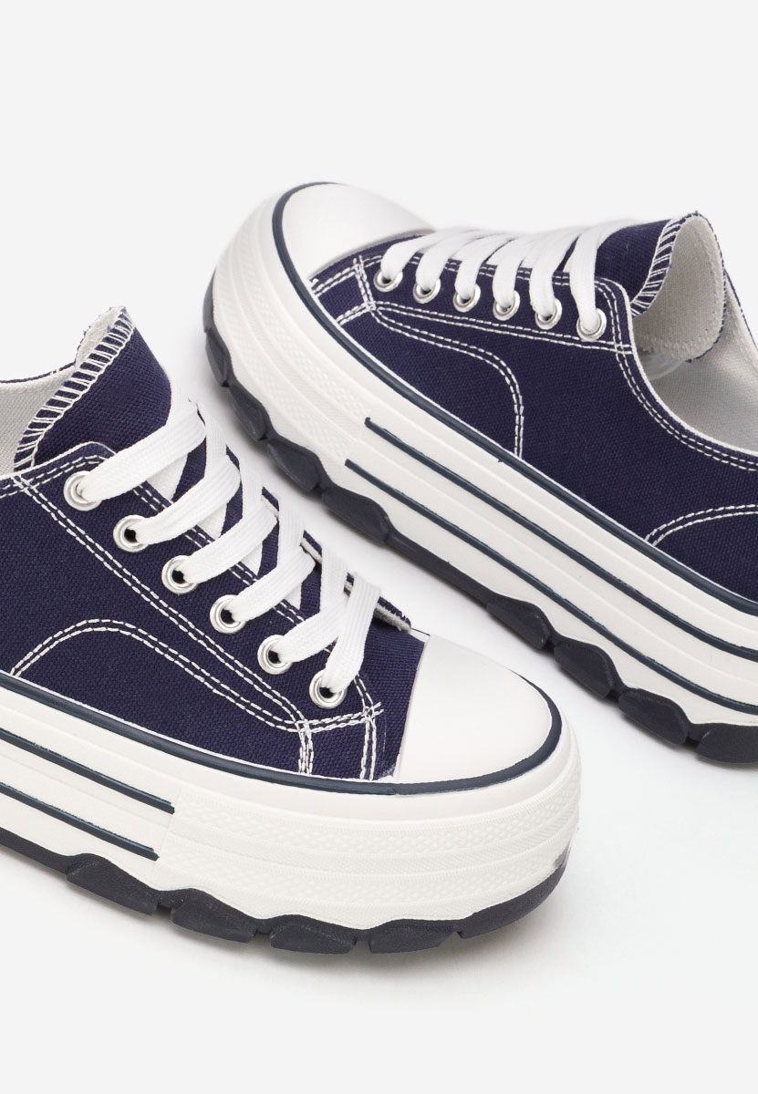 Tmavě modré tenisky na platformě Zenoria