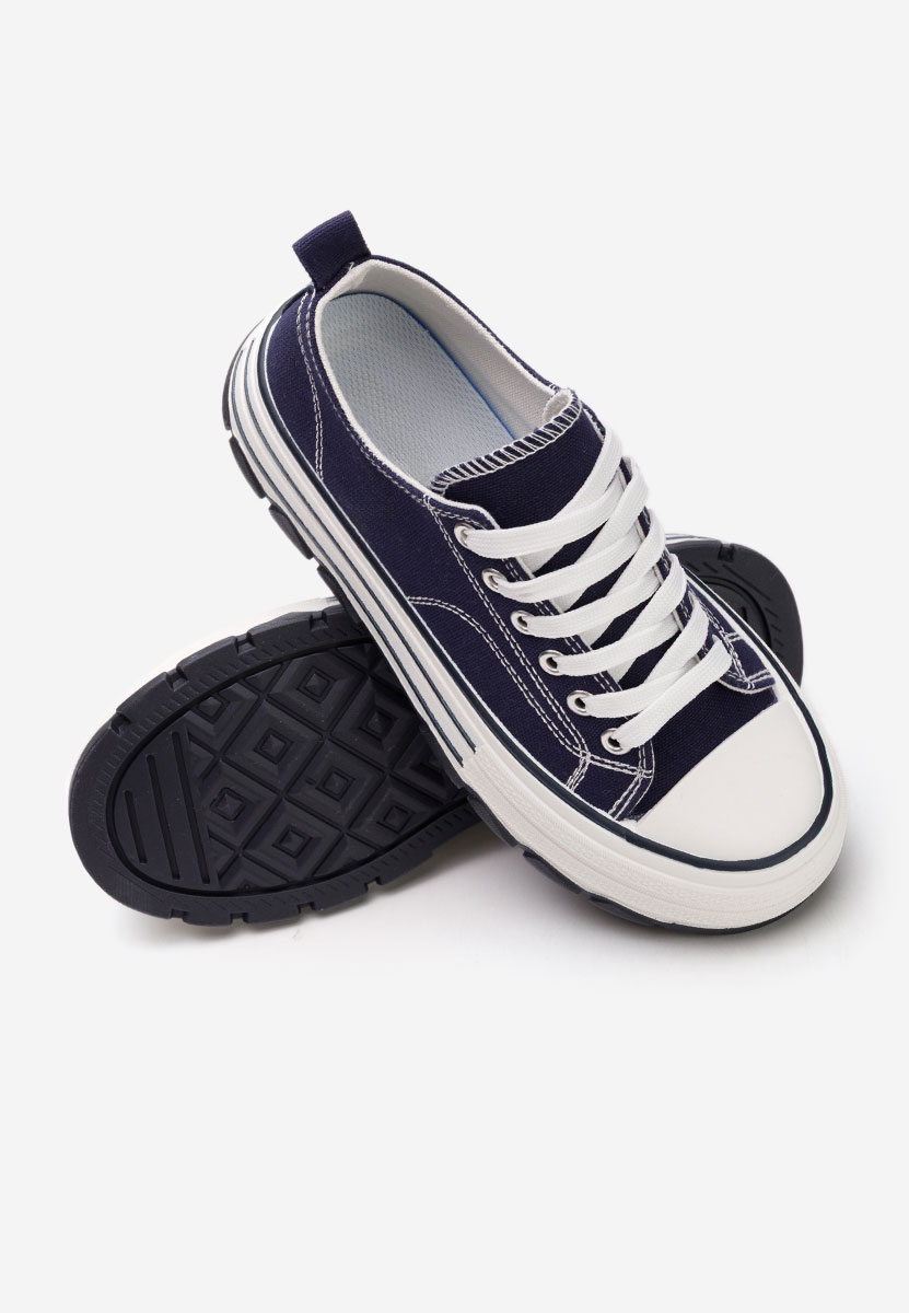 Tmavě modré tenisky na platformě Zenoria