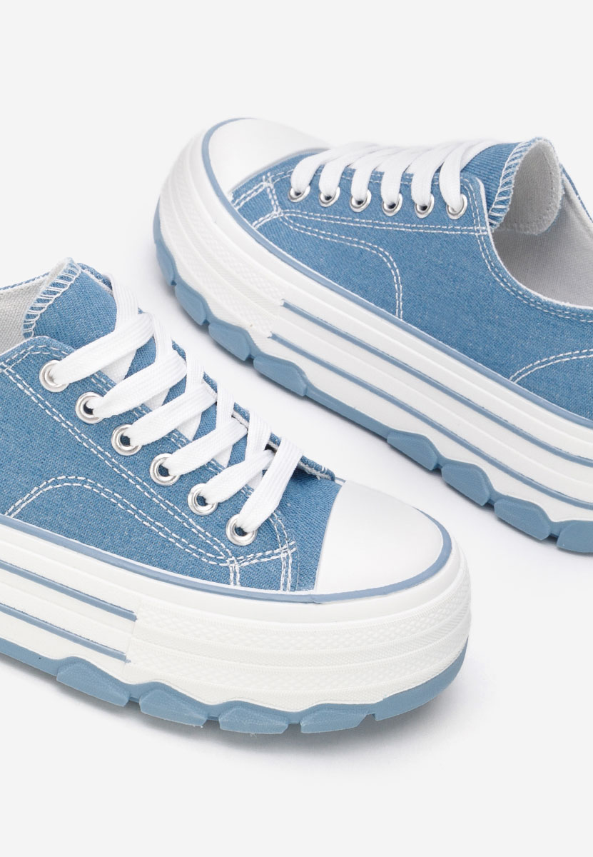 Denim tenisky na platformě Zenoria