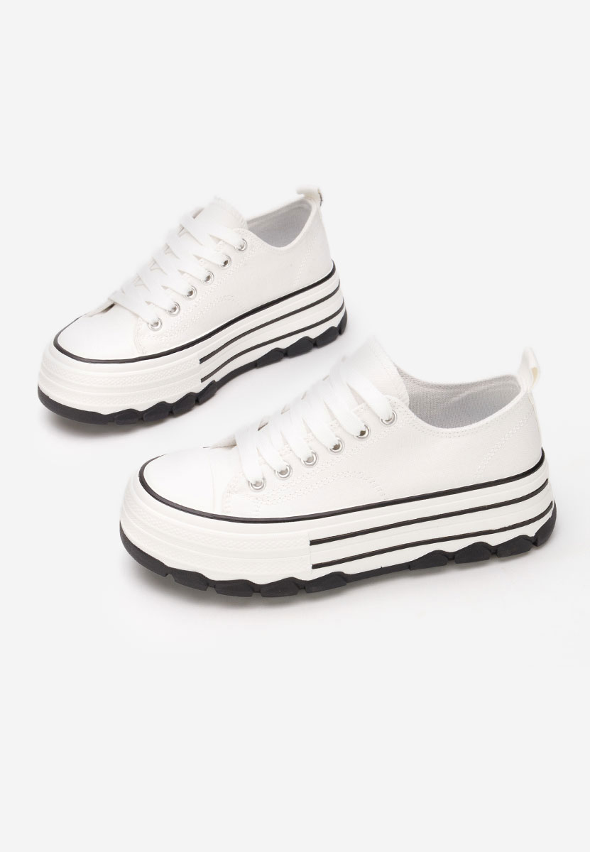 Bílé tenisky na platformě Zenoria