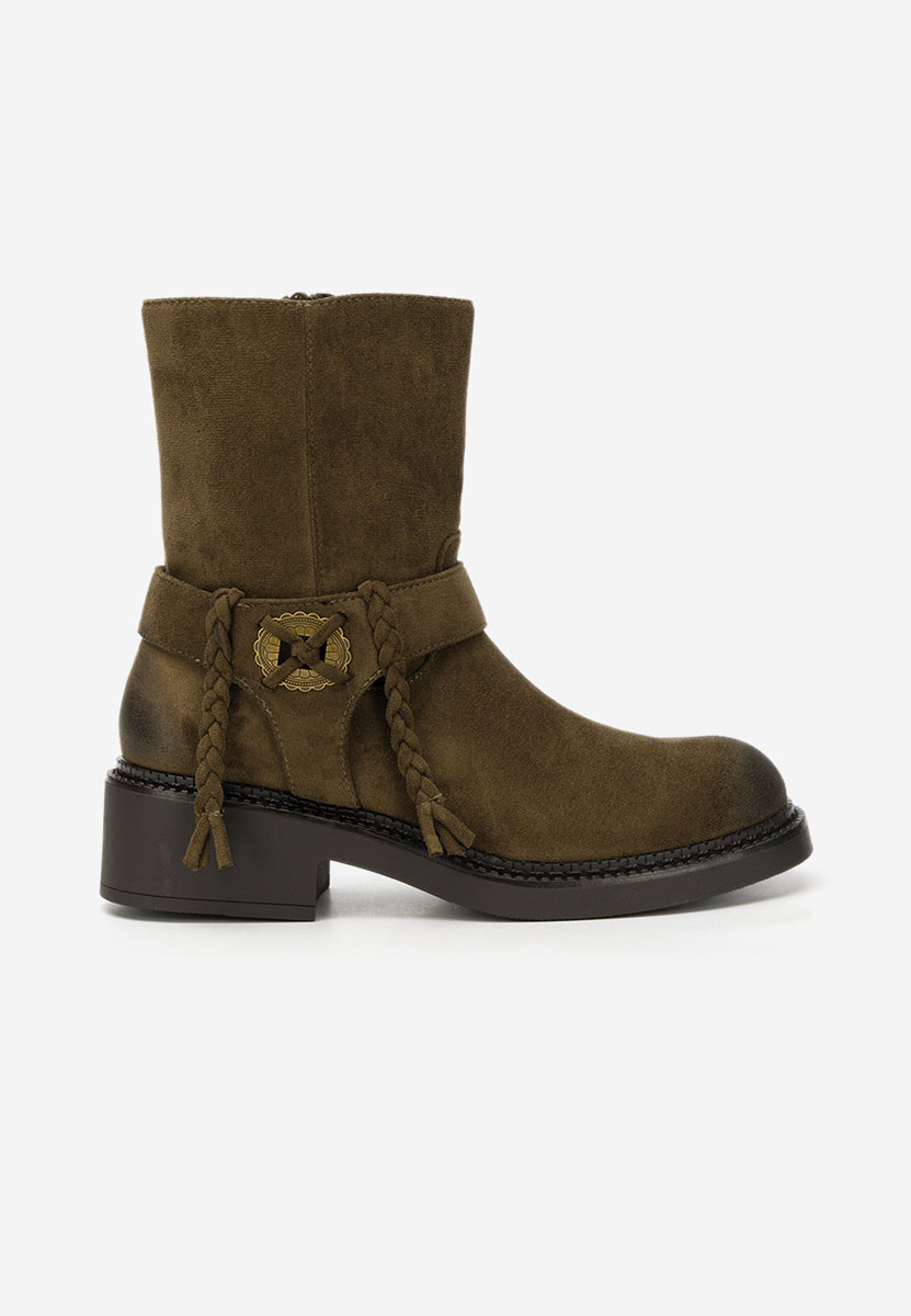 Zelené dámské kotníková obuv Alasika