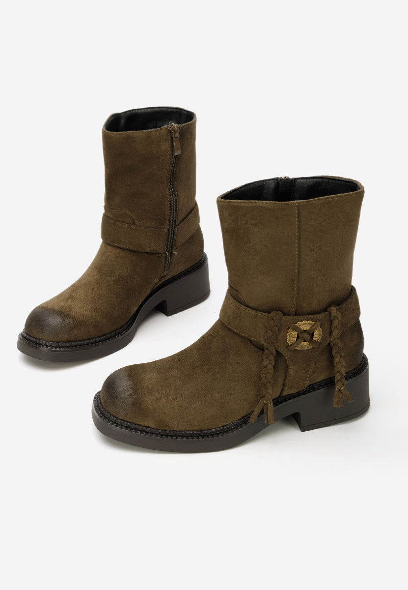 Zelené dámské kotníková obuv Alasika