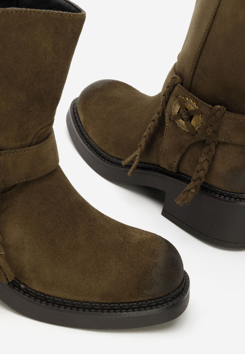 Zelené dámské kotníková obuv Alasika