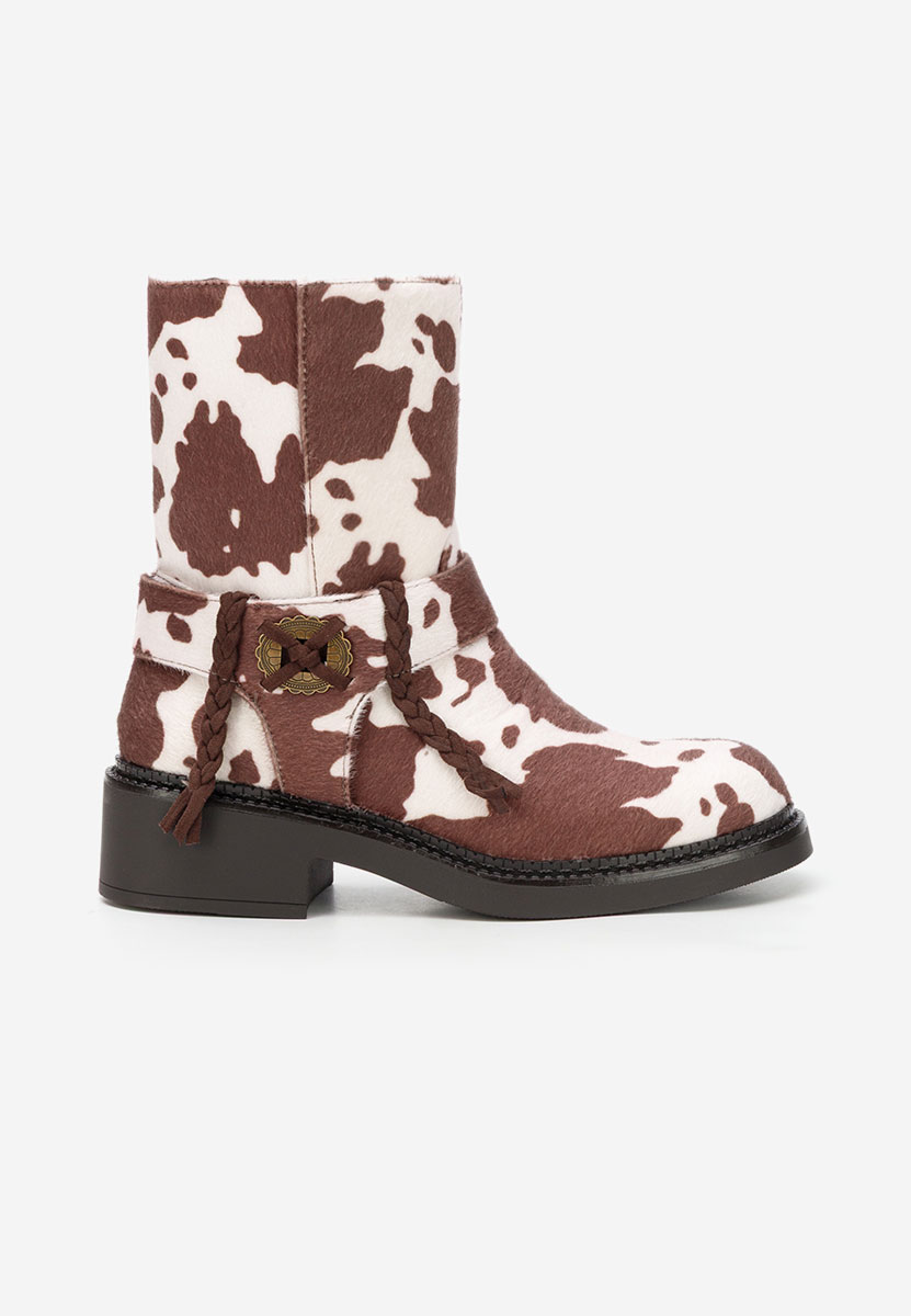 Animal print dámské kotníková obuv Alasika