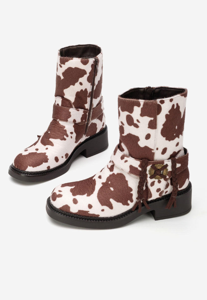Animal print dámské kotníková obuv Alasika