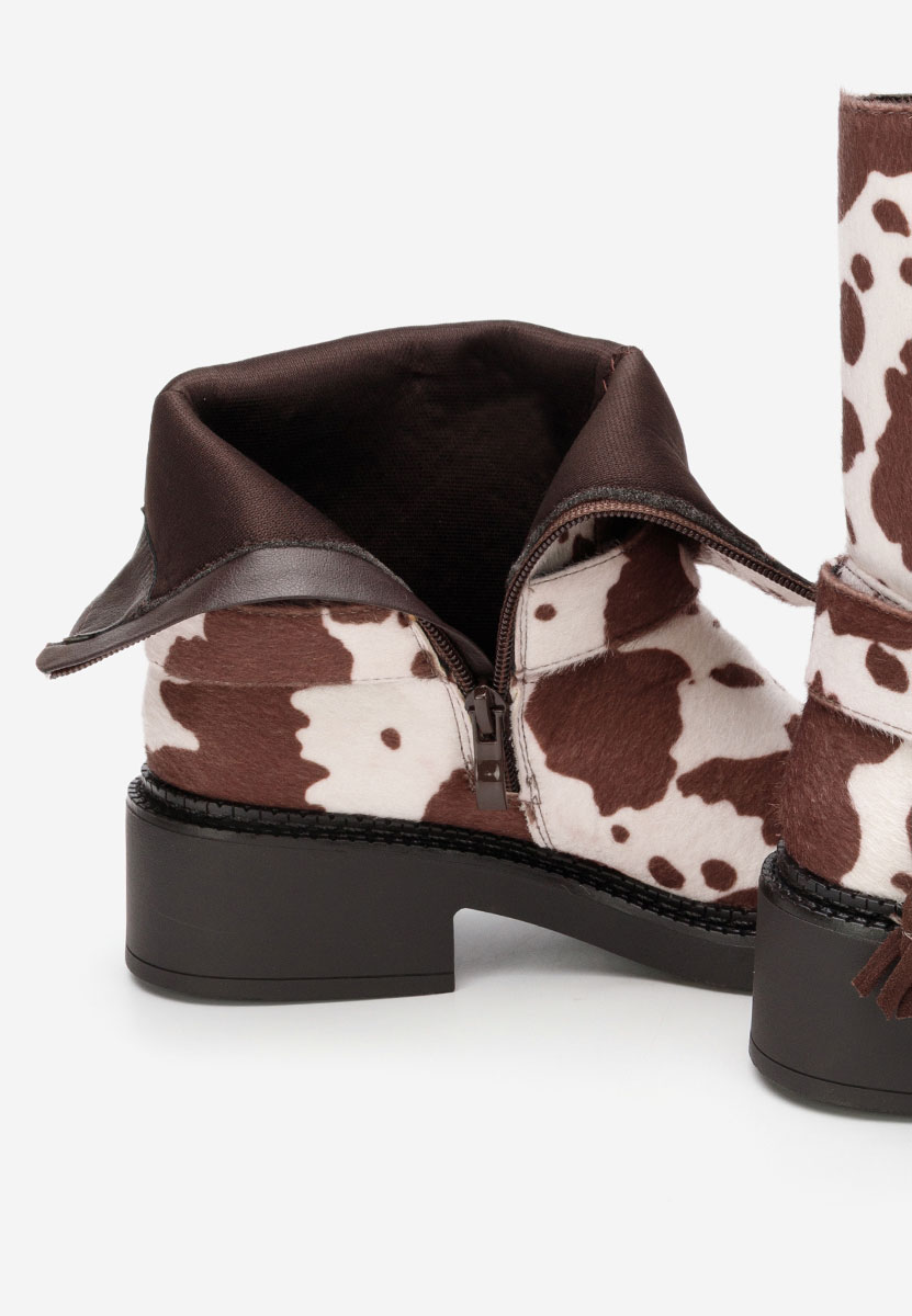 Animal print dámské kotníková obuv Alasika