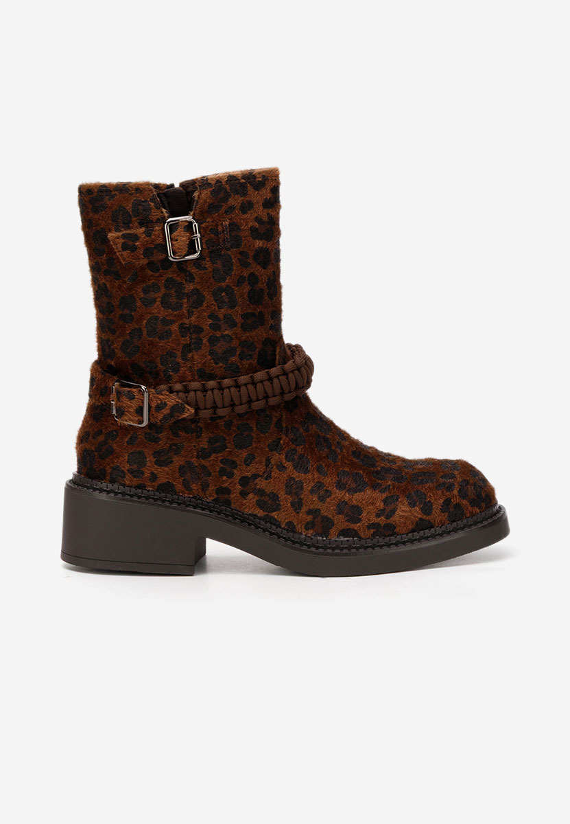 Animal print dámské kotníková obuv Sikada