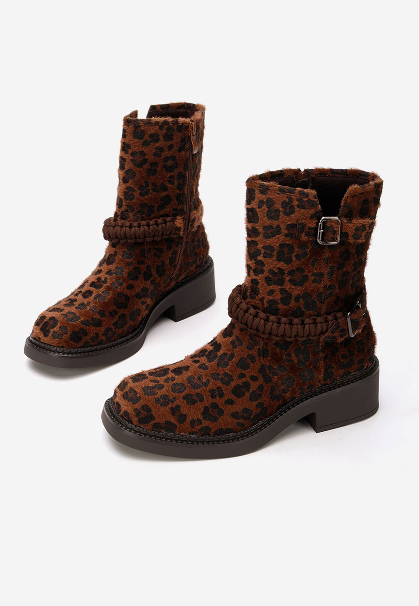 Animal print dámské kotníková obuv Sikada