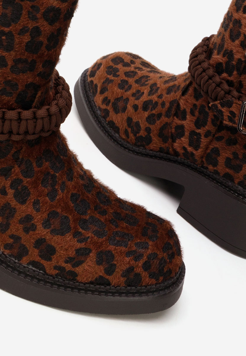 Animal print dámské kotníková obuv Sikada