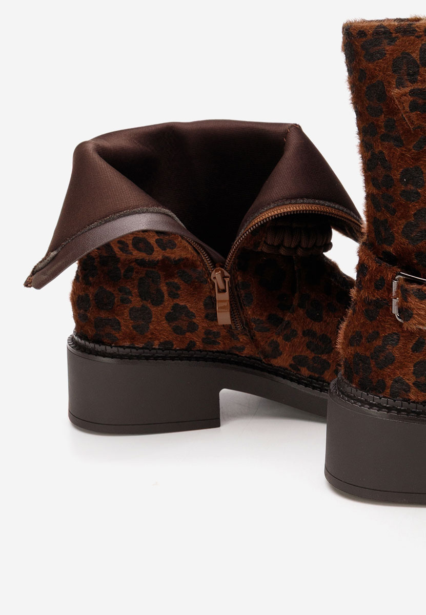 Animal print dámské kotníková obuv Sikada