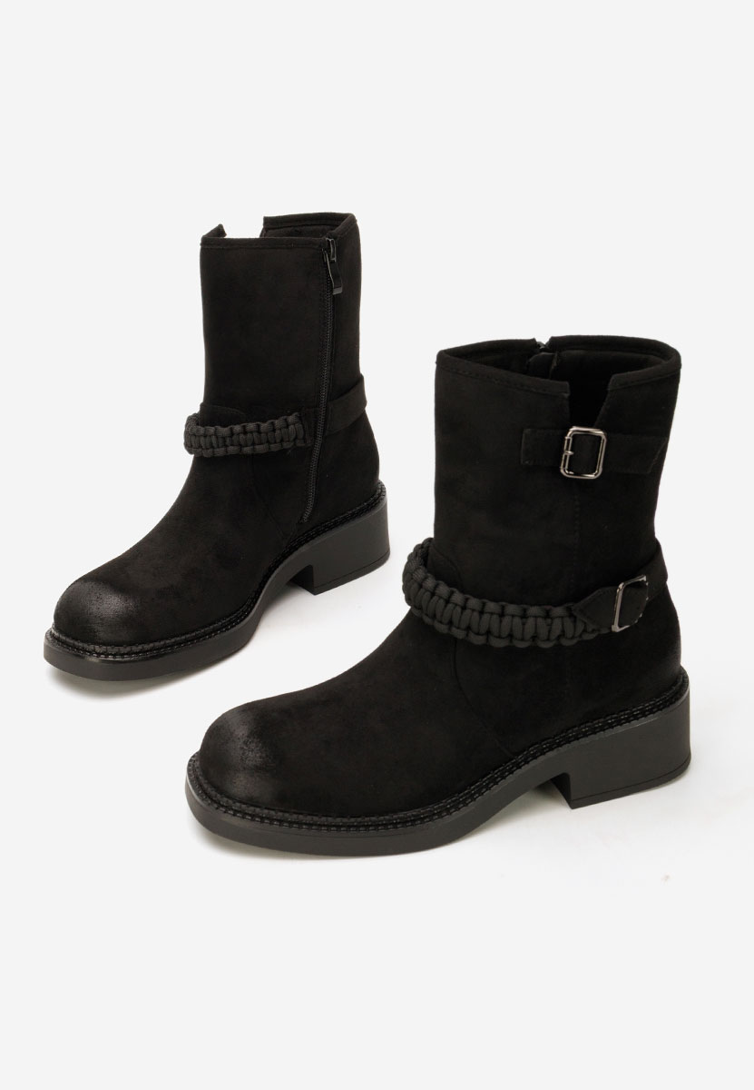 Černé dámské kotníková obuv Sikada