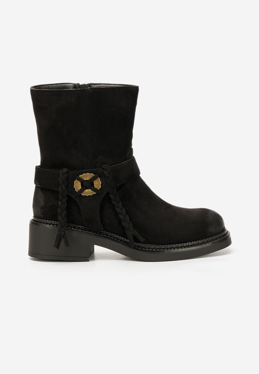 Černé dámské kotníková obuv Alasika