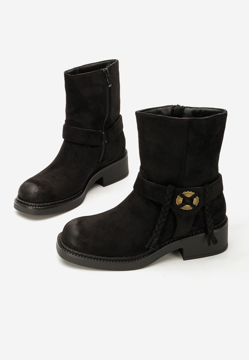 Černé dámské kotníková obuv Alasika