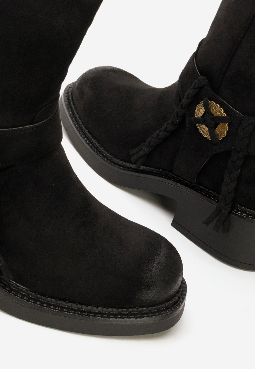 Černé dámské kotníková obuv Alasika