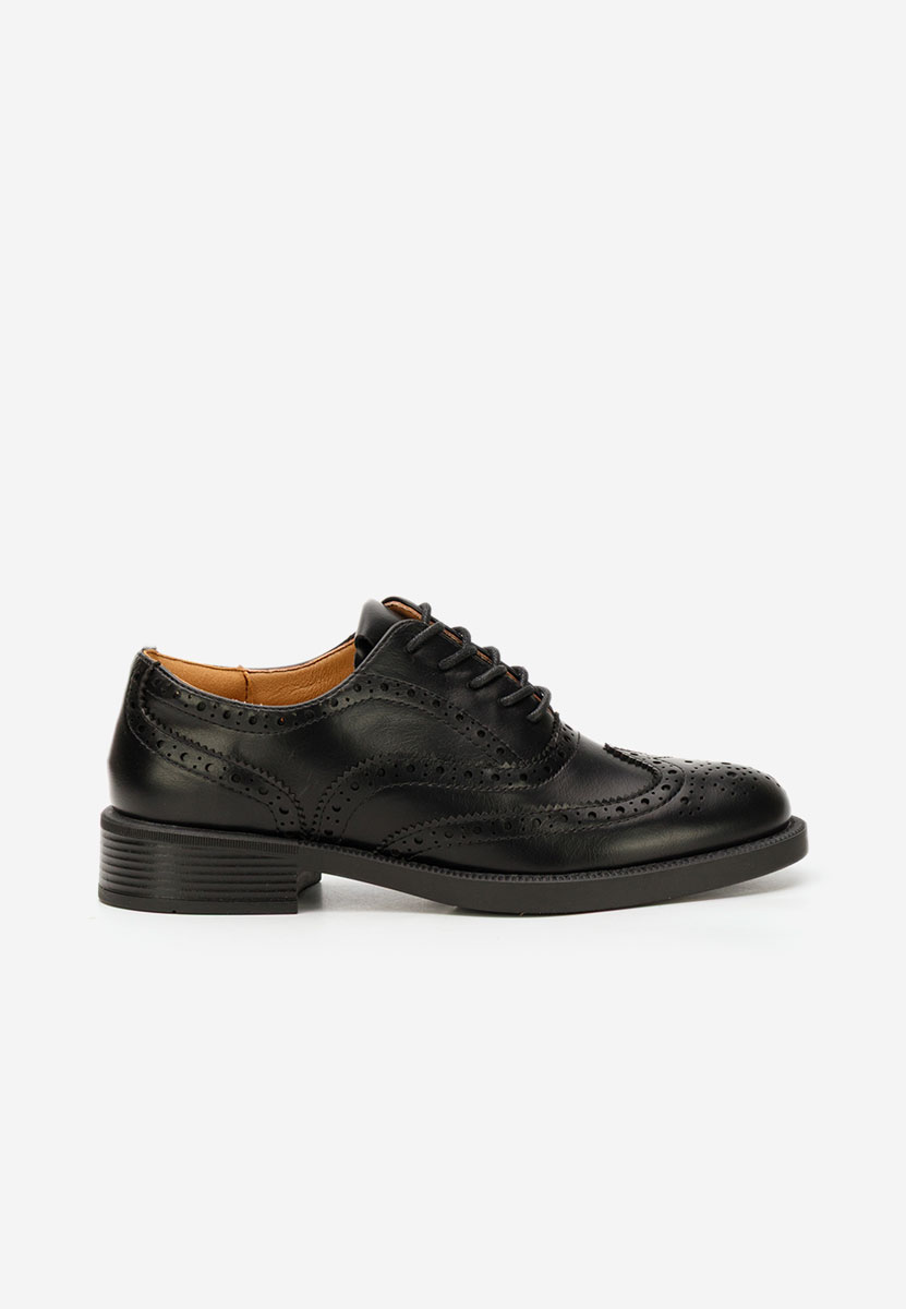 Černé dámské brogue obuv Valira Černé dámské brogue obuv Valira
