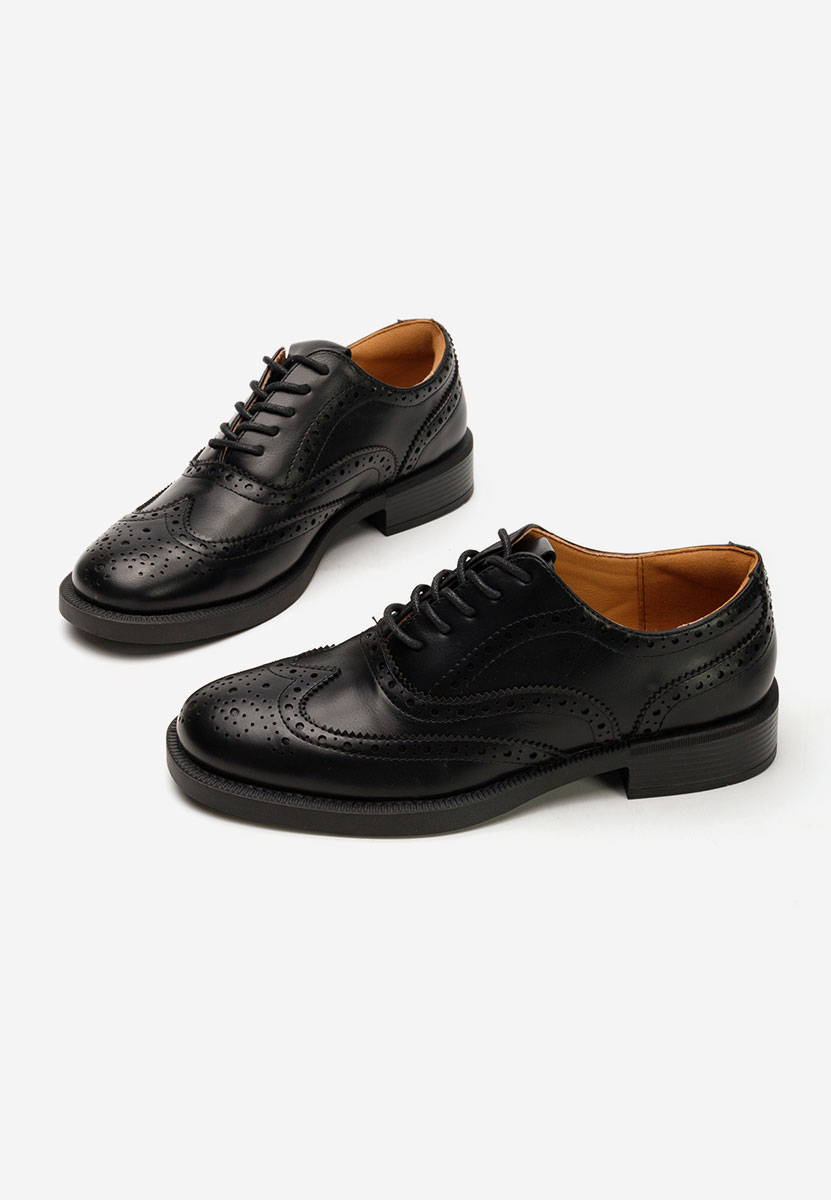 Černé dámské brogue obuv Valira Černé dámské brogue obuv Valira