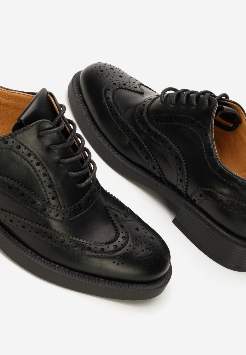Černé dámské brogue obuv Valira Černé dámské brogue obuv Valira