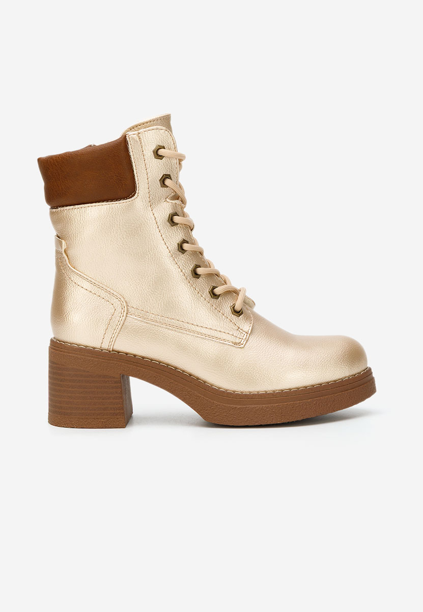 Zlaté kotníková obuv Celoria