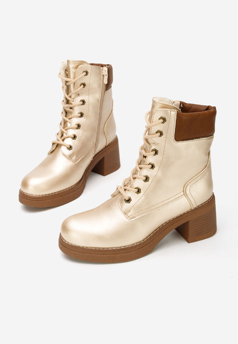 Zlaté kotníková obuv Celoria