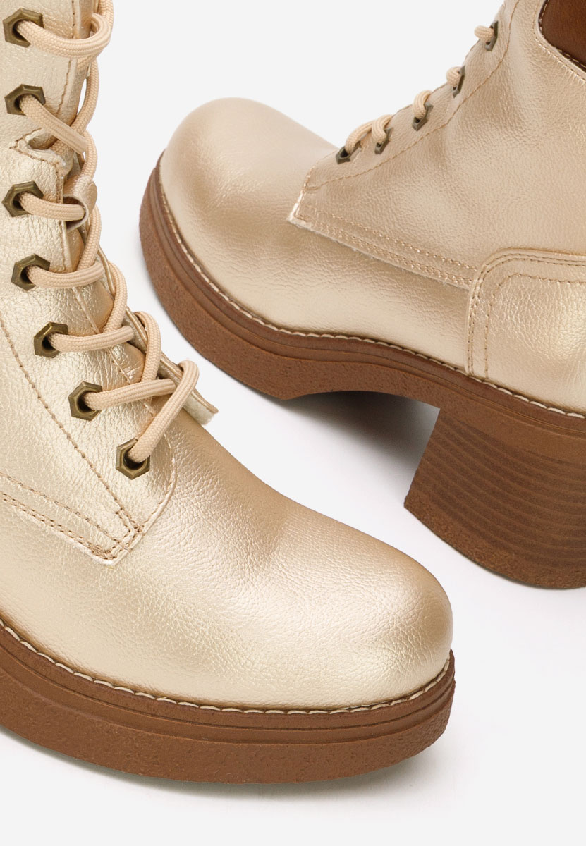 Zlaté kotníková obuv Celoria