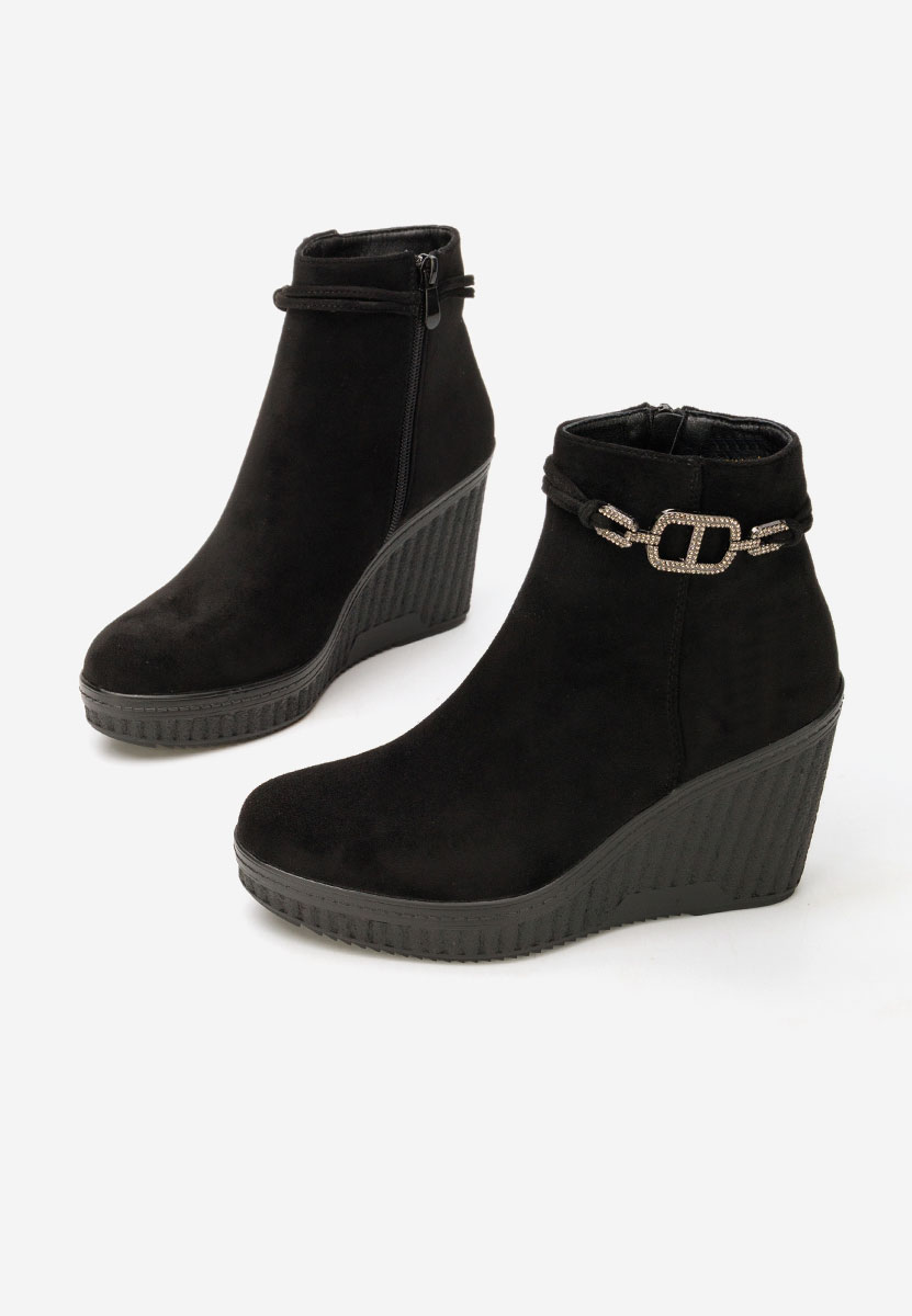 Černé polokozačky na platformě Charlet V3