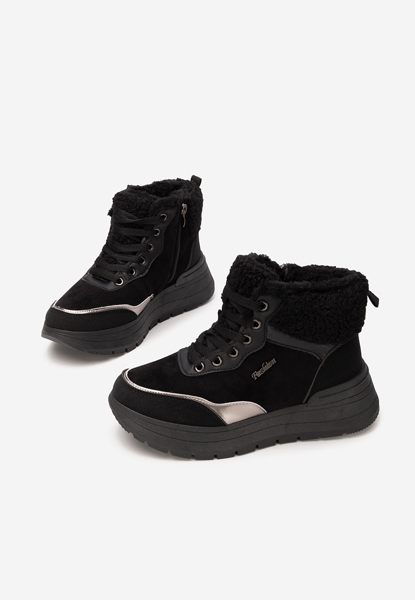 Černé zimní tenisky dámské Lisaia