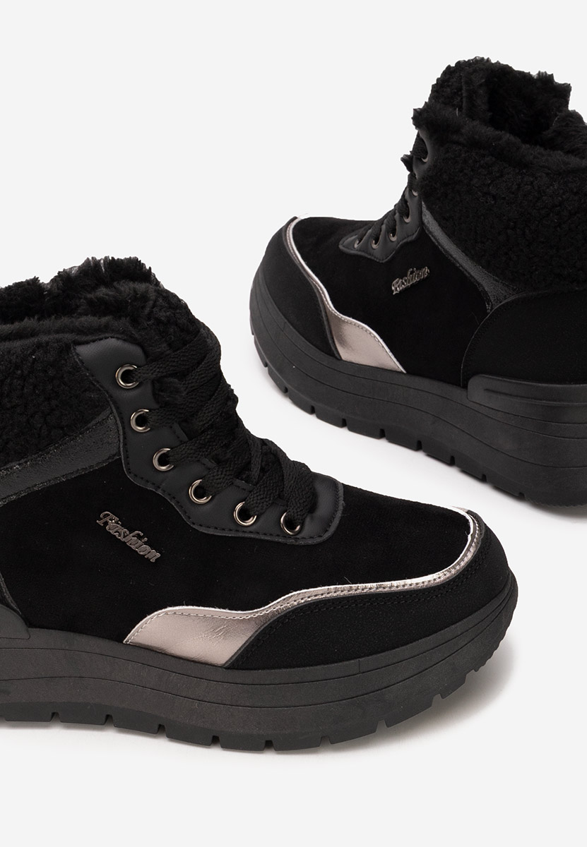 Černé zimní tenisky dámské Lisaia