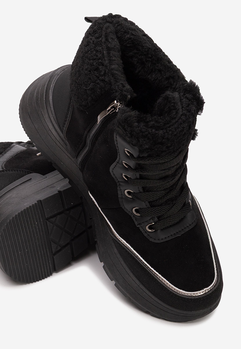 Černé zimní tenisky dámské Lisaia