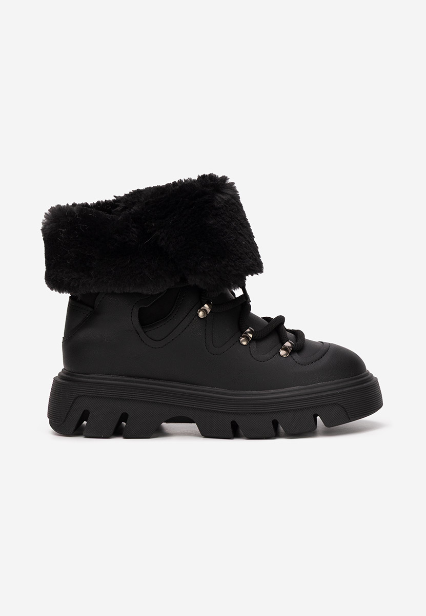 Černé kotníkové zimní boty Celima